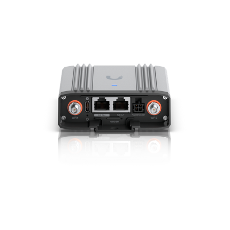 Router WIFI movil LTE CAT4 IP66, 2.4Ghz. x2Gb con x1 salida PoE, GPS,Montaje pared,post o DIN