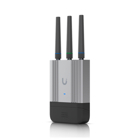 Router WIFI movil LTE CAT4 IP66, 2.4Ghz. x2Gb con x1 salida PoE, GPS,Montaje pared,post o DIN