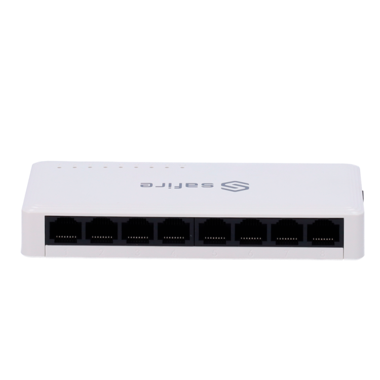 Switch 8 puertos 10/100/1000 Mbps. Sobremesa y pared