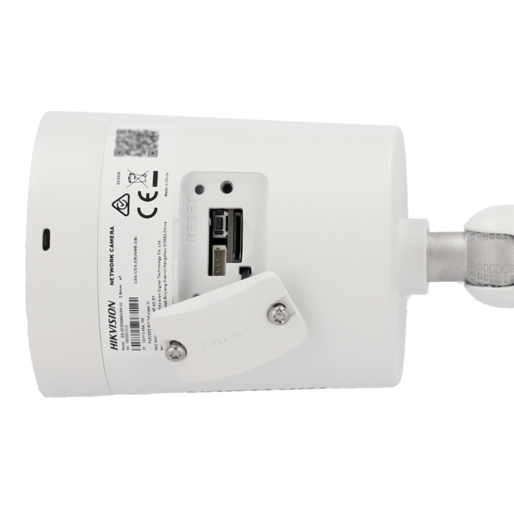 Cámara IP bullet, 4MPx, Dark Fighter, IR 40mts, 2.8mm, H.265+, PoE802.3af.  IP67, Motion Detection 2.0 de humanos y vehículos