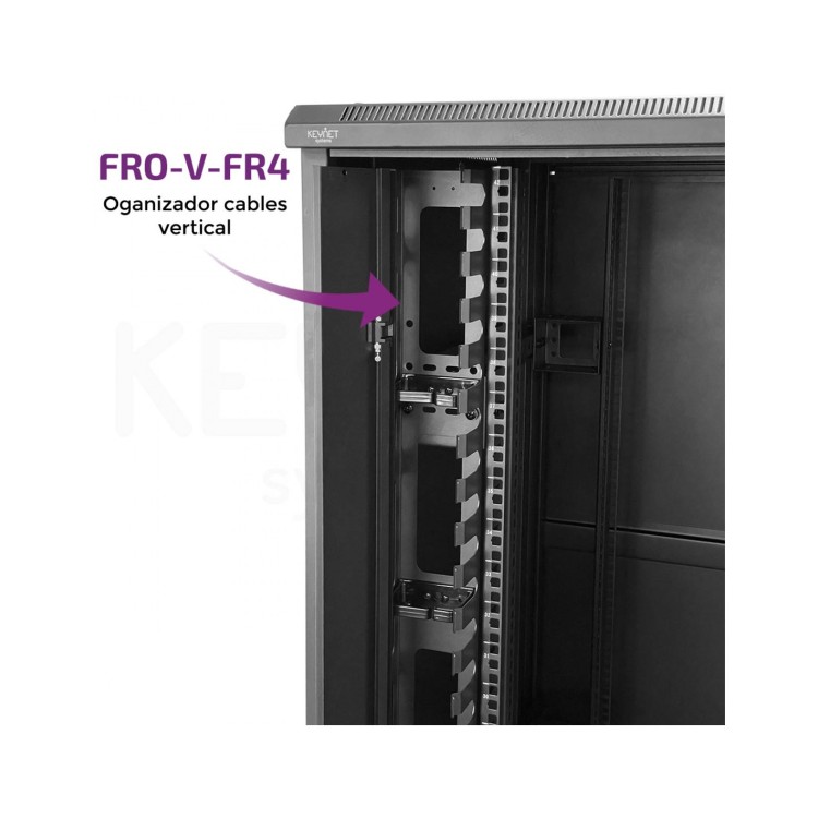 Rack de suelo de 19",47U, F800 / AN 800 / AL 2277mm, carga 800kgs. Puerta delantera y trasera de rejilla