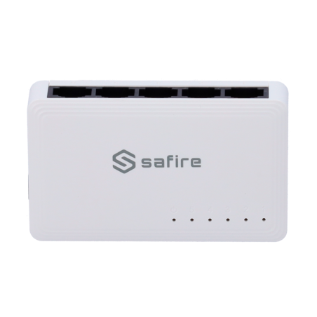 Switch 5 puertos 10/100/1000 Mbps. Sobremesa y pared