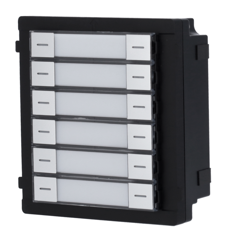 Módulo de 12 pulsadores para placas modulares Hikvision.