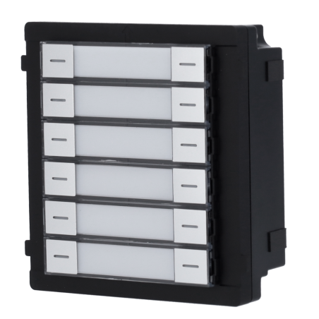 Módulo de 12 pulsadores para placas modulares Hikvision.