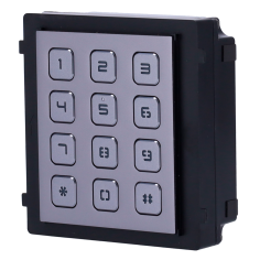 Teclado numérico Hikvision DS-KD-KP - Control de acceso, módulo de videoportero, exterior IP65, alimentación 4 hilos