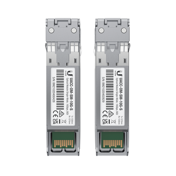 Pack 2 SFP SM BiDi con 1 LC (1 fibra), TX1270nm y RX 1330nm), 10 Gbps, 10Km