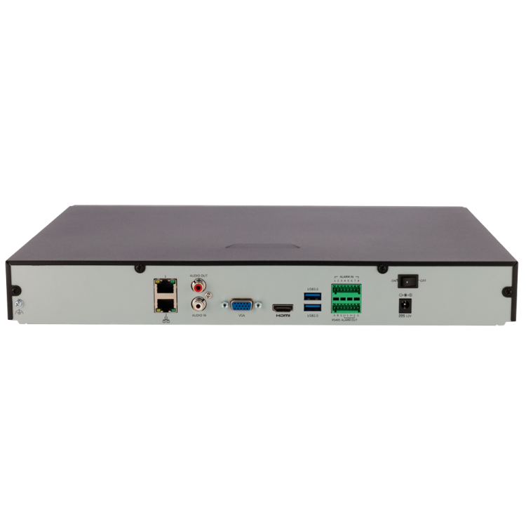NVR 16ch IP hasta 16Mpx, 160Mbps, Ultra H.265, 2 HDD