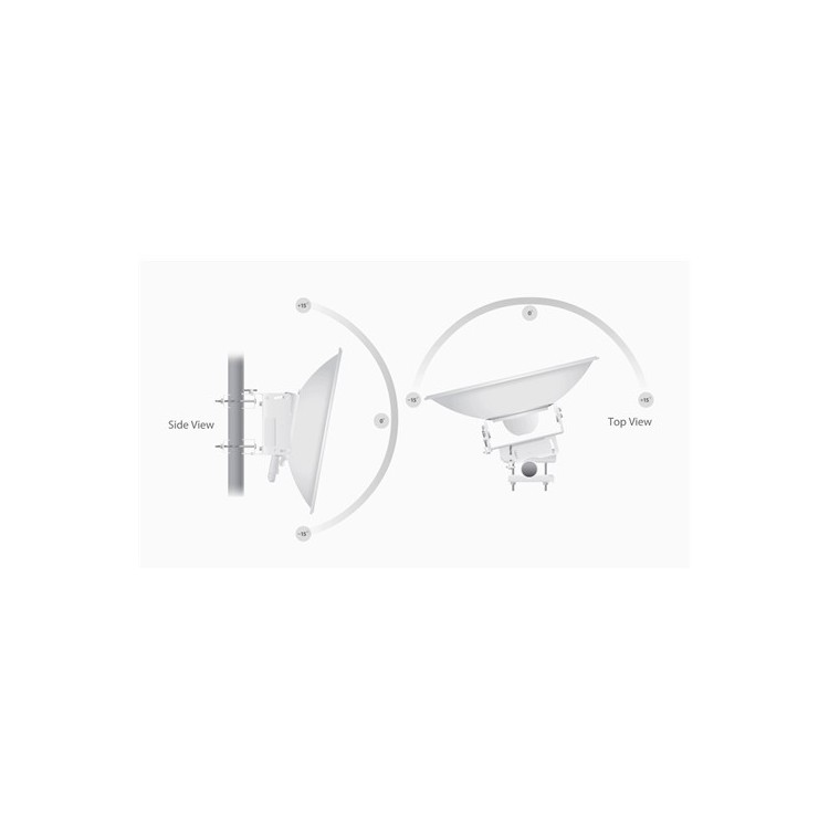 Antena parabólica Airfiber 5GHz, 650mm, 30dBi, 5.8º. RPSMA