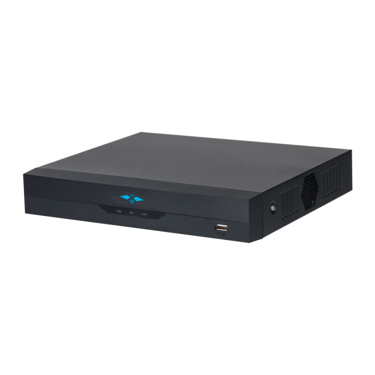 NVR 8ch IP hasta 12Mpx, 80Mbps, H.265, 1 HDD. WizSense