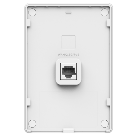AP WIFI 7  BE 2.4/5Ghz para pared, 2x2 MIMO 2.84/4.56dBi, 20dBm, x1 2,5Gbps RJ45, x4 Gb, L3 ROAMING.