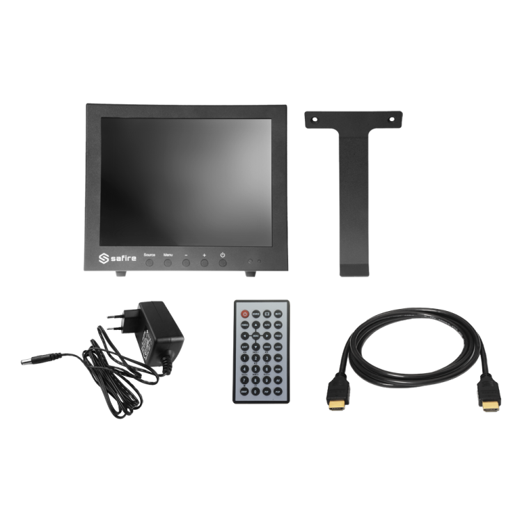 Monitor CCTV Safire SF-MNT10BNC-XGA - 10", XGA, BNC loop, HDMI/VGA, altavoces, VESA