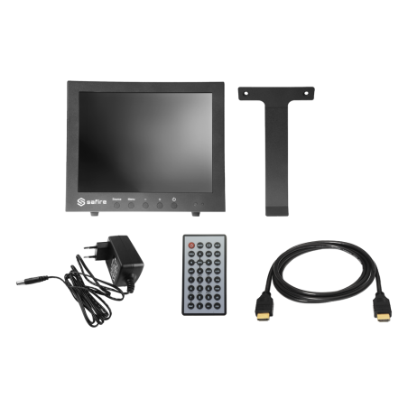 Monitor CCTV Safire SF-MNT10BNC-XGA - 10", XGA, BNC loop, HDMI/VGA, altavoces, VESA