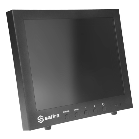 Monitor CCTV Safire SF-MNT10BNC-XGA - 10", XGA, BNC loop, HDMI/VGA, altavoces, VESA