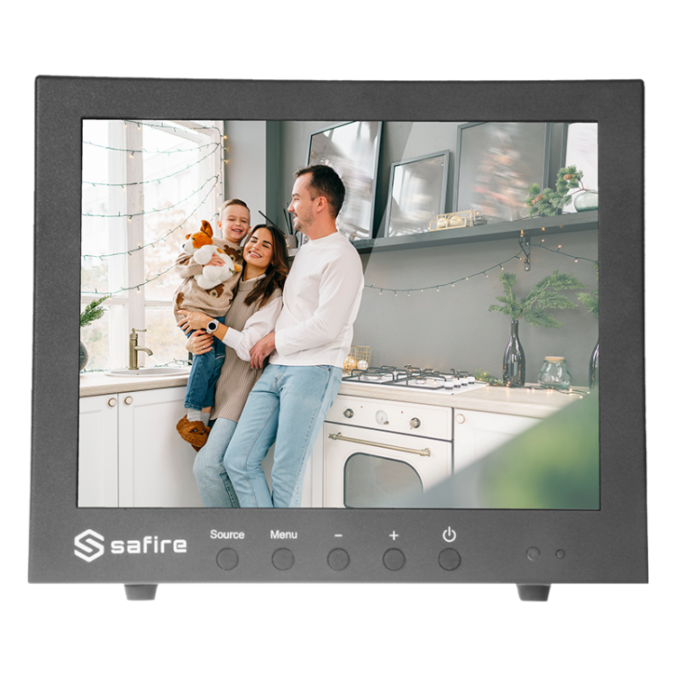 Monitor CCTV Safire SF-MNT10BNC-XGA - 10", XGA, BNC loop, HDMI/VGA, altavoces, VESA