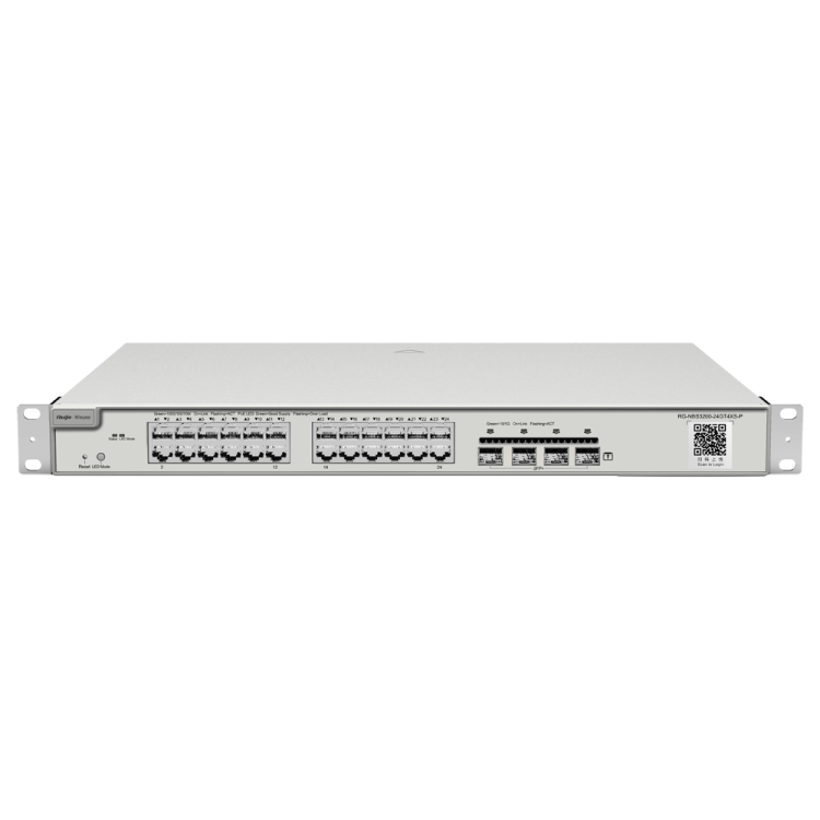Switch Gestionable L2+, 24 Gigabit PoE 370W, x4 puertos SFP+ ,para rack 19"