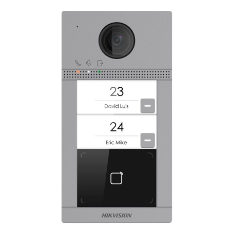 Videoportero IP Wifi 2 viviendas de empotrar, para supervisión vía smartphone. Lector Mifare.