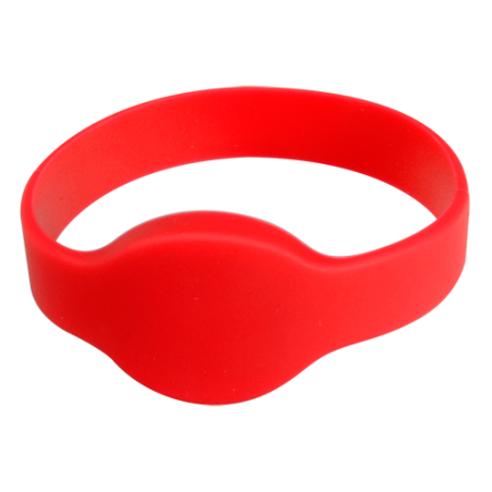 Pulsera de silicona RFID/EM 125KHz color Rojo