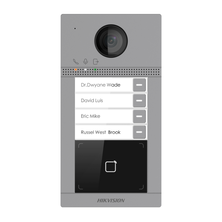 Videoportero IP Hikvision DS-KV8413-WME1(C)/Flush - 4 Botones, 2MP, WiFi