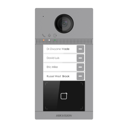 Videoportero IP Hikvision DS-KV8413-WME1(C)/Flush - 4 Botones, 2MP, WiFi