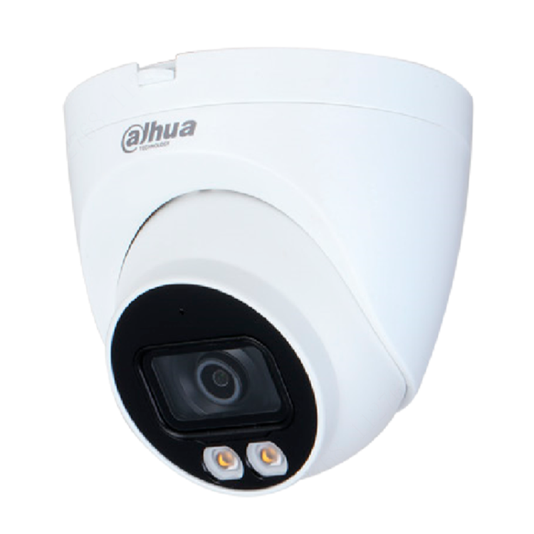 Cámara IP domo, 4Mpx, Iluminación blanca 30mts, fija 2.8mm, H265+, PoE802,3af, IP67