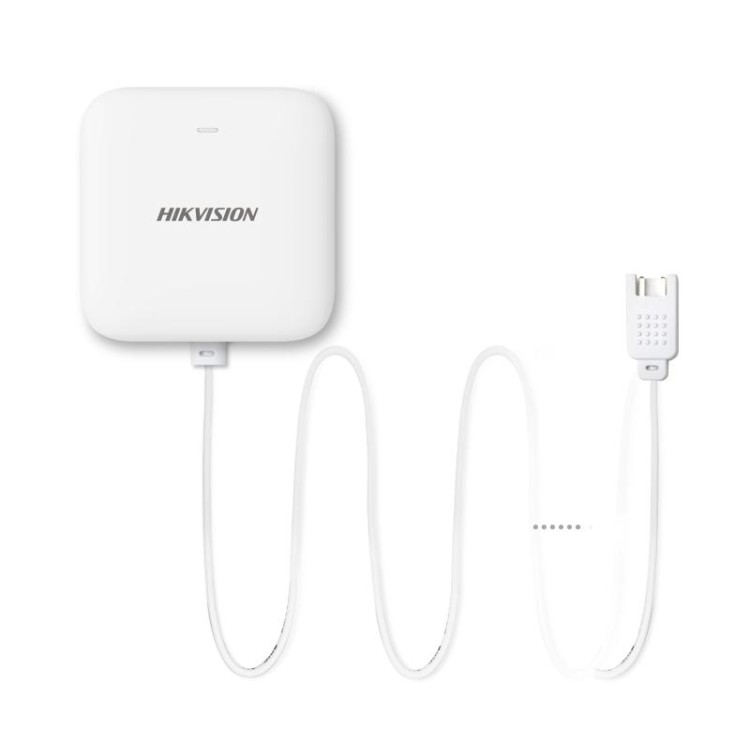 Detector de inundación AX PRO Hikvision DS-PDWL-E-WE - inalámbrico, IP66, sonda incluida