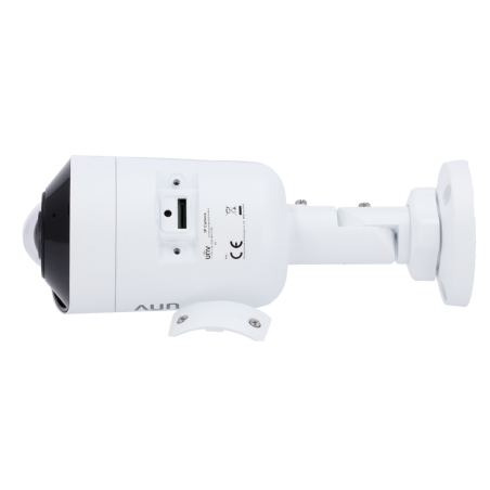 Cámara IP bullet, 8Mpx, IR 20mts, 1/2.7", 1.6mm, IP67, Ultra265H, Gran angular, Audio bidireccional.