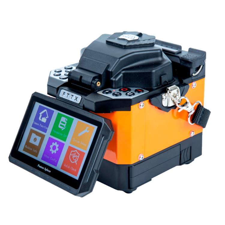 Fusionadora compacta de fibra óptica con fusión por núcleo. 4 motores. Ideal para planta externa, altas FTTH e ICT2