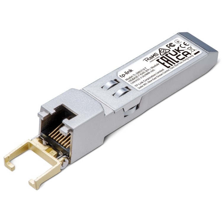 Módulo SFP+ 10GBASE-T RJ45. Hasta 30m (transmisión sobre cable de cobre Cat6a o superior)