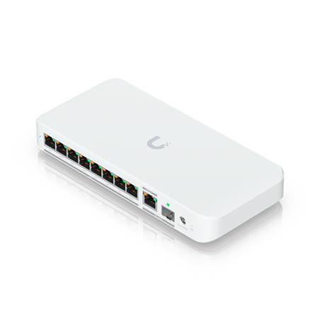 Unifiswitch Gestionable de x8 2.5Gb y x1 SFP+. Alimentación por USB-C o PoE+