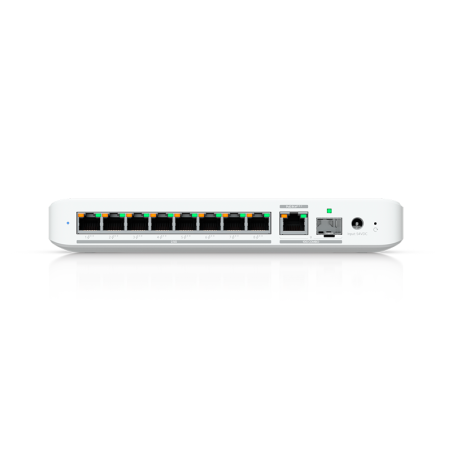 Unifiswitch Gestionable de x8 2.5Gb y x1 SFP+. Alimentación por USB-C o PoE+