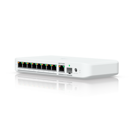 Unifiswitch Gestionable de x8 2.5Gb y x1 SFP+. Alimentación por USB-C o PoE+