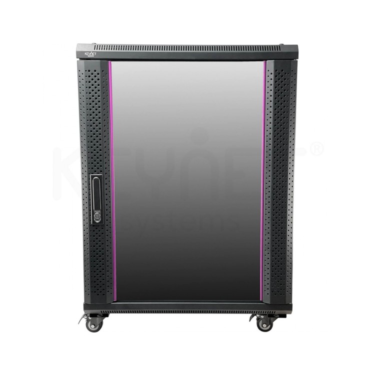 Rack de pared/suelo High Qaulity de 19", 18U, F600 / AN 600 / AL 905mm, carga 60kg, Montado