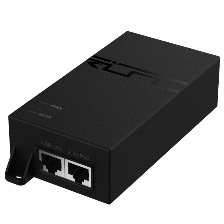 Inyector POE 10/100/1000/2500 802.3bt. 56V, 60W, 1.08A