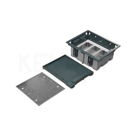 Caja mecanismo suelo empotrar panelable, 3 mod (6 elementos)