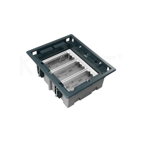 Caja mecanismo suelo empotrar panelable, 3 mod (6 elementos)