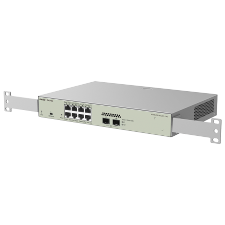 Switch Gestionable L2, 8 puertos Gigabit, POE, x2 puertos SFP ,para rack 19"