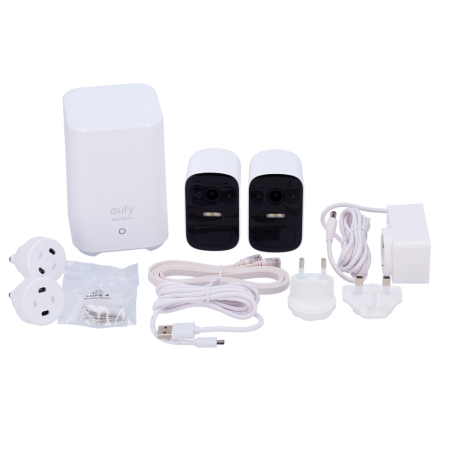 Kit 2 Cámaras + 1 HomeBase Eufy by Anker