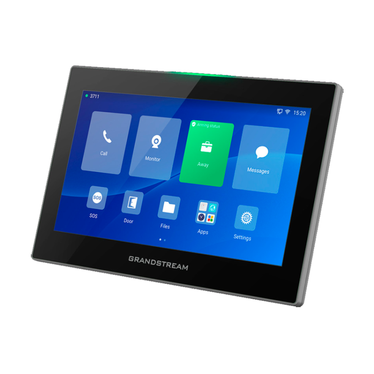 Pantalla e Interfono HD 7", x6 SIP, Android 13, x8 entradas y x2 salida de alarma. POE y Wifi. Negro