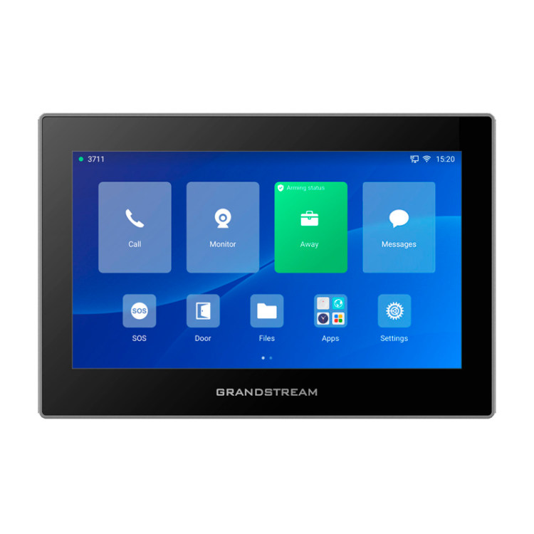 Pantalla e Interfono HD 7", x6 SIP, Android 13, x8 entradas y x2 salida de alarma. POE y Wifi. Negro