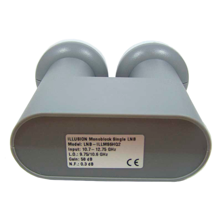 Lnb Single (1 Receptores), Monoblock 6º (Astra 19.2 - Hot Bird 13), 55-68dB, 1,2dB ruido