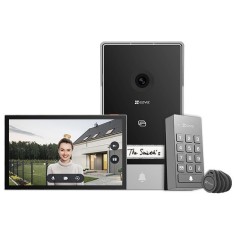 Kit videoportero 2 hilos para superficie. Teclado Monitor 7" Wifi y MicroSD, App móvil P2P