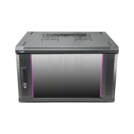 Rack de pared 19", 9U, F450 / AN600 / AL480mm, carga 60Kg, vacío. Montado