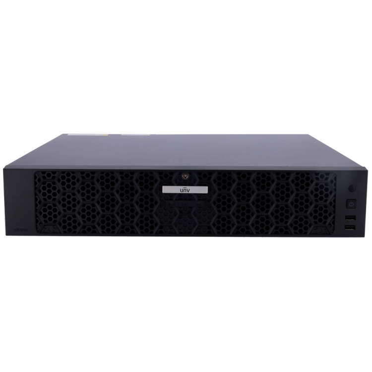 NVR 64ch IP hasta 32Mpx, 384Mbps, H.265, 8 HDD
