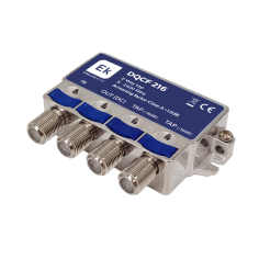 Derivador 2 salidas DQCF 216 EKSelans para SAT, MATV y DC 5-2400 MHz, atenuación 16dB