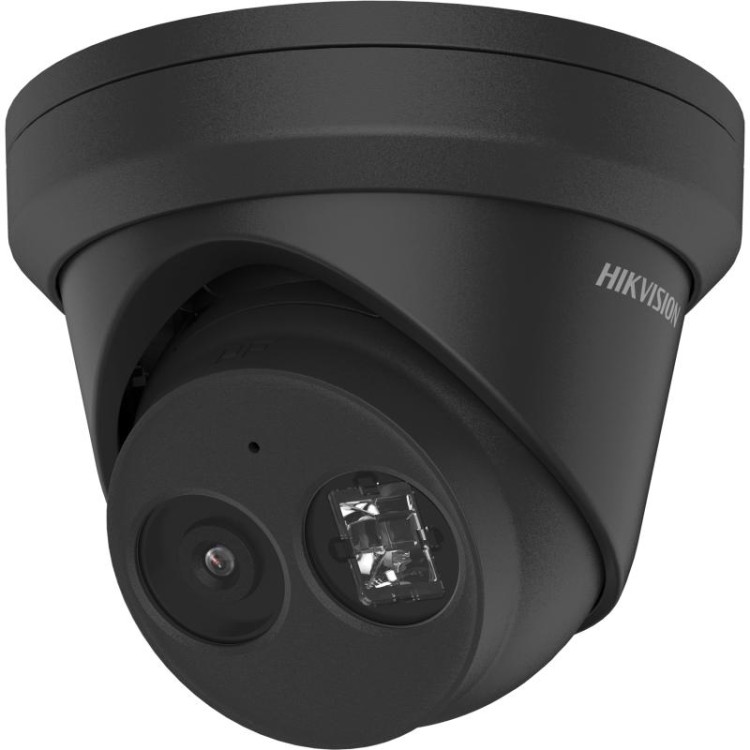 Cámara IP turret Hikvision DS-2CD2343G2-IU(2.8mm)(BLACK) - 4MP, AcuSense, micrófono, IR 30m, H.265+, PoE, IP67