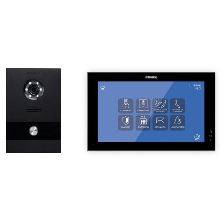 Kit videoportero IP Fermax 1507 - Pantalla 10 pulgadas color negro, placa Milo, 1 línea, tecnología MEET IP. P2P