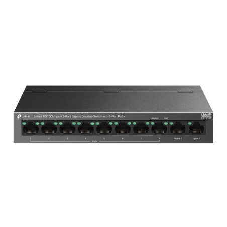 Switch PoE+ TP-Link OMADA LS1210GP - 8 puertos PoE+ 802.3af/at, 1 SFP, 61W 250mts