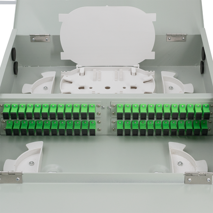 Caja de operador FTTx Gaestopas FCD4812M - 48 adaptadores SC/APC, aluminio, doble puerta, IP50