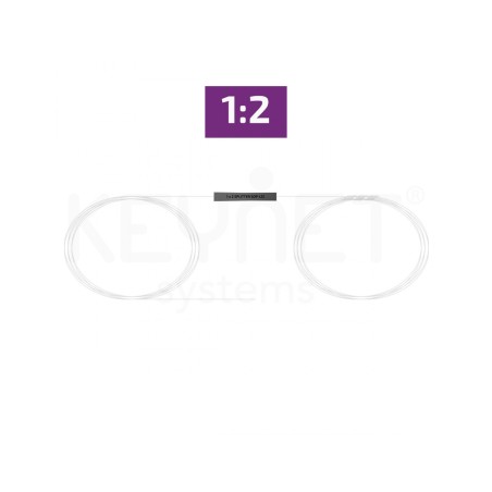 Divisor óptico PLC Keynet SOP-L12 - 1x2, fibra 250µm, 1.5m