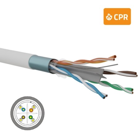 Cable Cat.6 F/UTP rígido Openetics 0809D2 - 4 pares, LSZH, Dca, bobina 500m